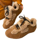 Damen Sneaker mit kuscheligem Lammfell und rutschfester Sohle R&B