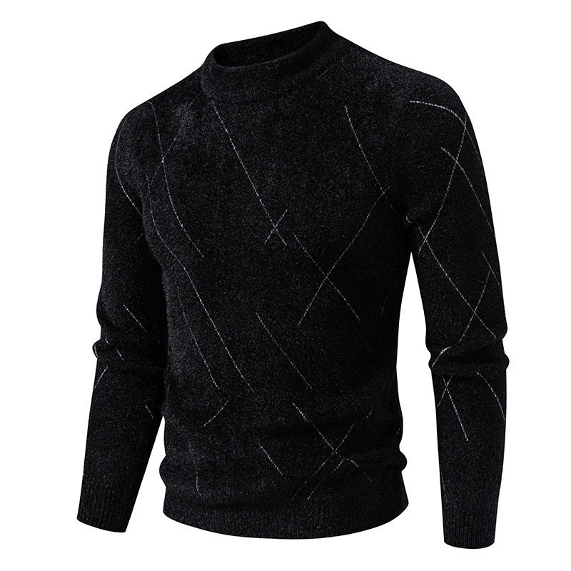 Herren Rollkragenpullover mit eleganter Struktur und feinem Material