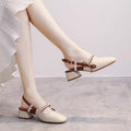 Damen Slingback-Pumps mit eleganten Perlenschmuck und komfortablem Blockabsatz R&B