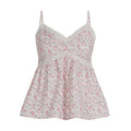 Damen Spitzen-Cami-Top mit floralem Design und lockerem Schnitt R&B