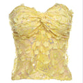 Damen Elegantes Oberteil mit floralen Applikationen R&B