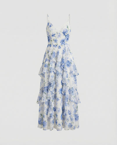 Damen Maxikleid Chiffon elegant