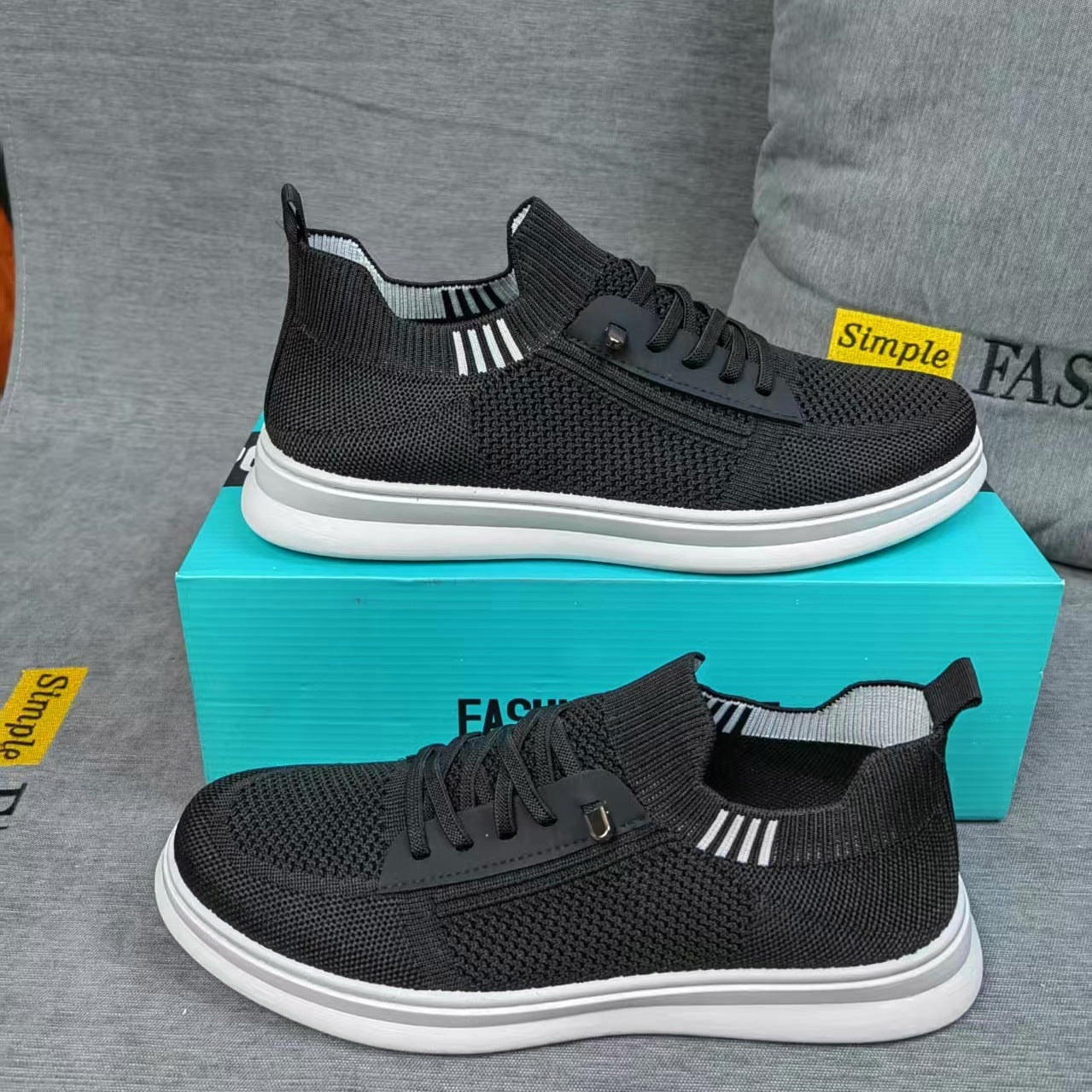 Damen Atmungsaktive Sport Sneakers mit originellem Zipper-Design R&B