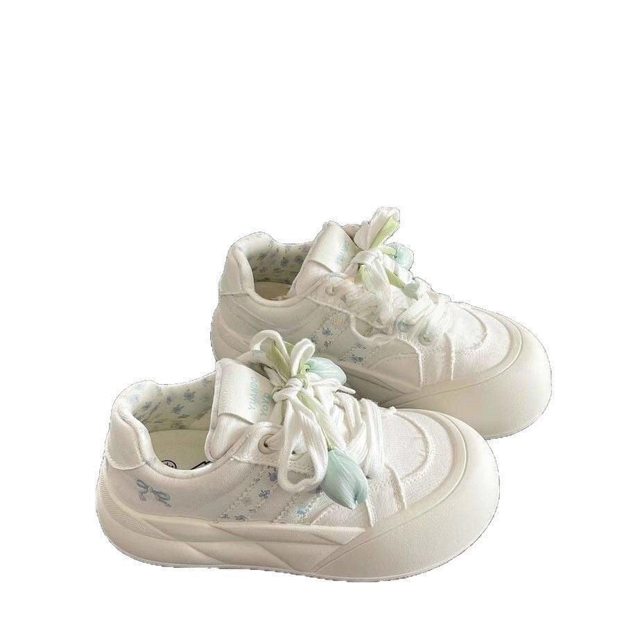 Damen Sneakers mit elegantem Rüschen-Design und gepolsterter Sohle R&B