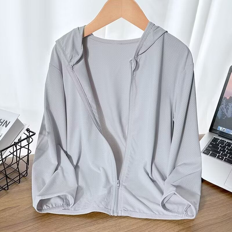 Unisex nan leichte Kapuzenjacke mit atmungsaktiver Netzstruktur und durchgehendem Reißverschluss R&B