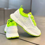 Damen Sportliche Sneaker mit atmungsaktiver Netzstruktur und dämpfender Sohle R&B