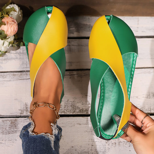 Damen Sling-Sandalen mit geschwungenem Design und bequemem Zehenbereich R&B