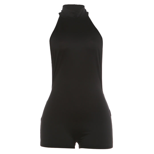 Damen Sportlicher Overall mit hohem Kragen R&B