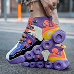 Damen Sportliche High-Top Sneakers mit farbenfrohem Design R&B