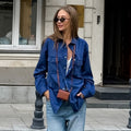Damen Lässige Oversized-Hemdjacke mit Taschen und modischen Details R&B
