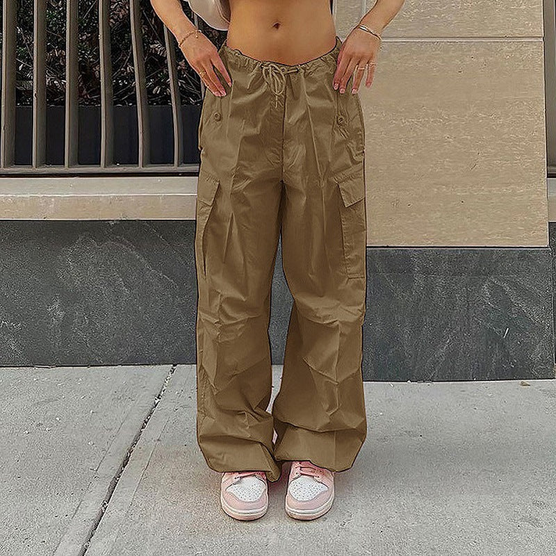 Damen Bequeme Cargo-Hose mit elastischem Bund und praktischen Taschen R&B