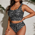 Damen Crop-Top Bikini mit floralem Motiv R&B