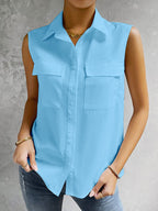 Damen ärmelloses Hemblusenshirt R&B