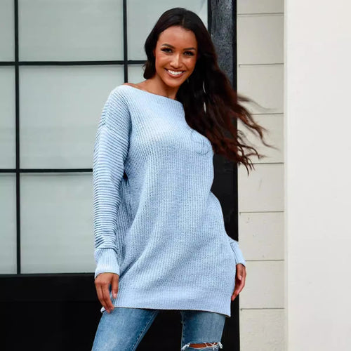 Damen Oversized Strickpullover mit Struktur und weitem Schnitt R&B