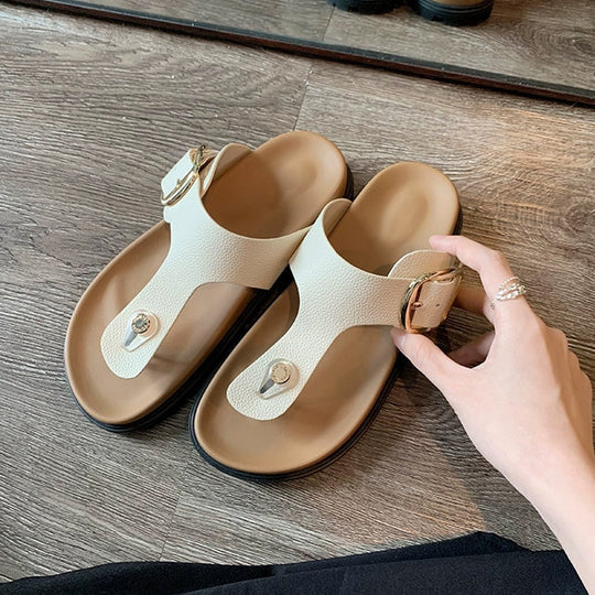 Damen Sandalen mit dekorativem Schnallenverschluss und komfortabler Fußbettgestaltung R&B