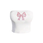 Damen Bandeau-Top mit elegantem Spitzenbandmotiv R&B