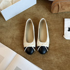 Damen Ballerinas mit eleganter Schleife und modischer Zweifarben-Optik R&B