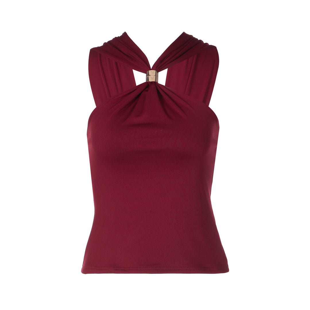 Damen Elegantes Crop-Top mit innovativem Halterdesign R&B
