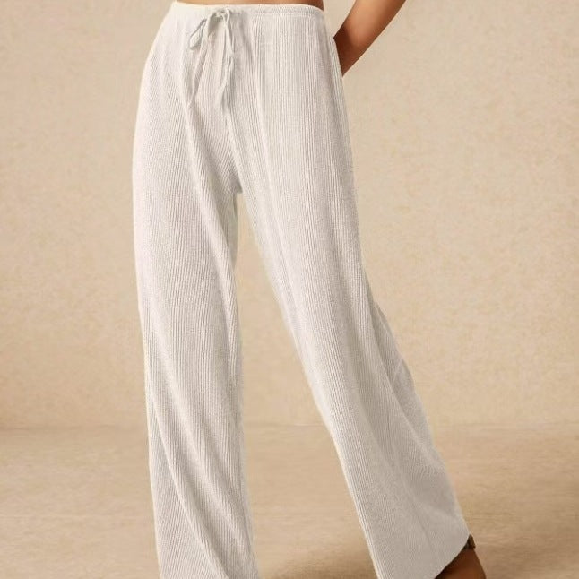 Damen weite Freizeithose mit elastischem Bund und Kordelzug R&B