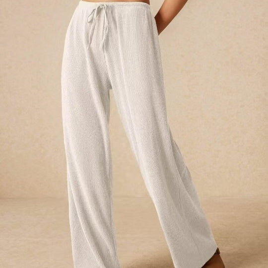Damen weite Freizeithose mit elastischem Bund und Kordelzug R&B