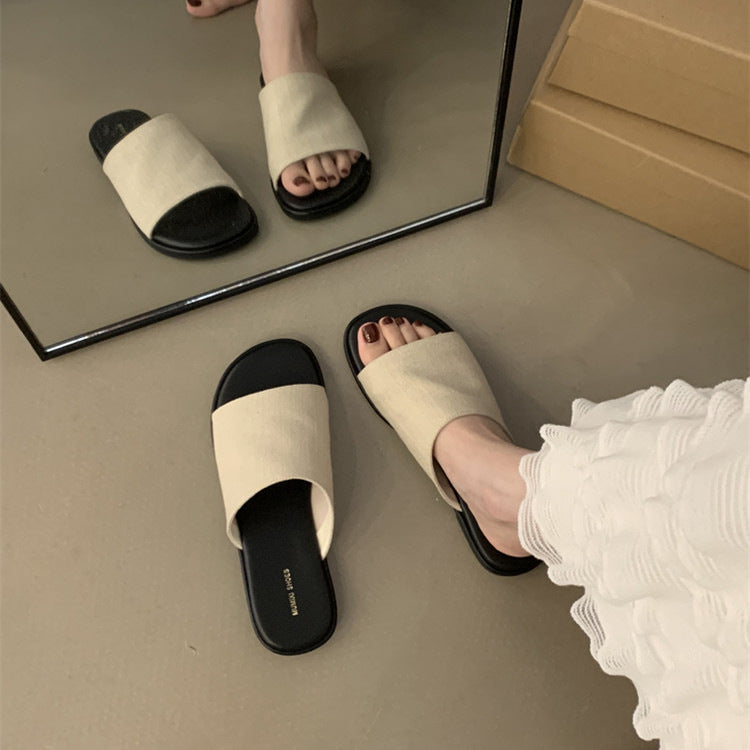 Damen elegante Slide-Pantoletten mit komfortabler Sohle und hochwertigem Obermaterial EB