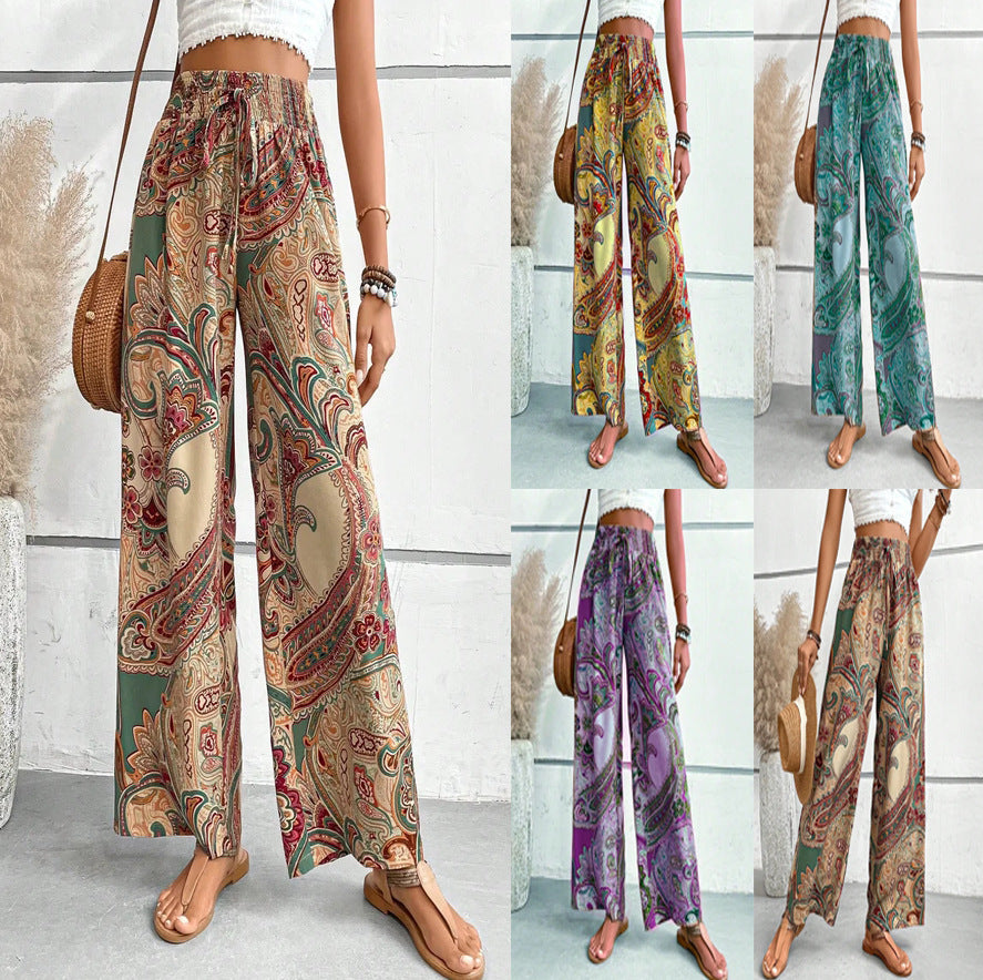 Damen Weite Hosen mit Paisleydruck R&B