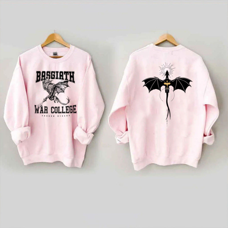 Damen Sweatshirt mit kreativem Drachenmotiv und einzigartigem College-Design R&B