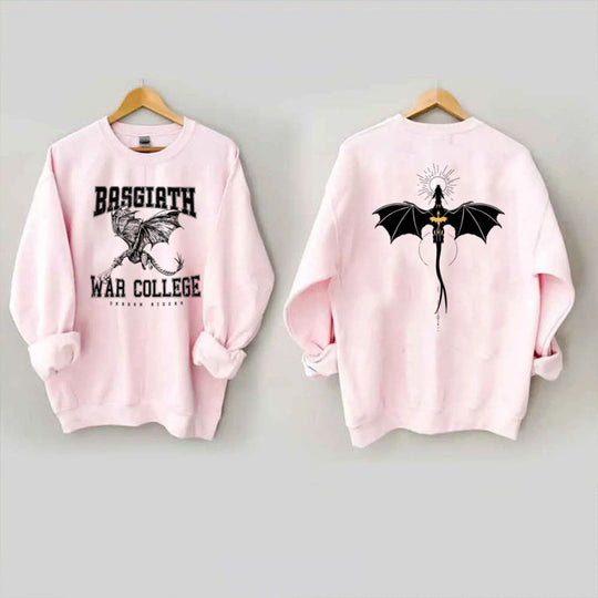 Damen Sweatshirt mit kreativem Drachenmotiv und einzigartigem College-Design R&B