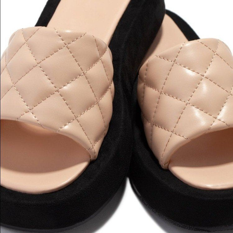 Damen Bequeme Slipper mit gepolstertem Riemen und rutschfester Sohle R&B