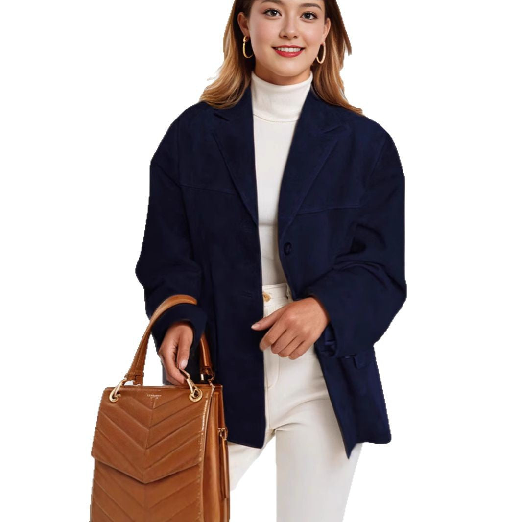 Damen eleganter Wildlederblazer R&B