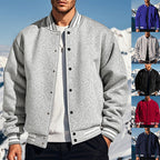 Herren nan stylische College-Varistyjacke mit geripptem Kragen, elastischen Bündchen und wärmender Thermowattierung R&B