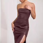 Damen Elegantes und figurschmeichelndes Abendkleid mit seitlichem Schlitz R&B