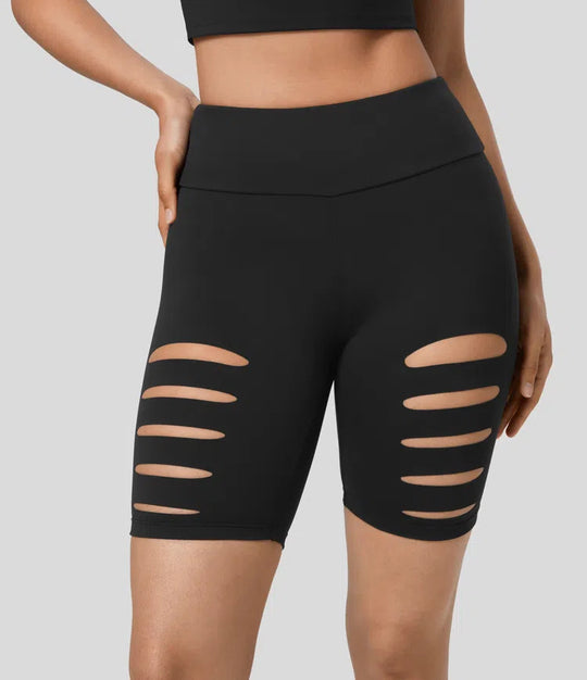 Damen Sportliche Radlerhose mit Cut-Out-Details R&B