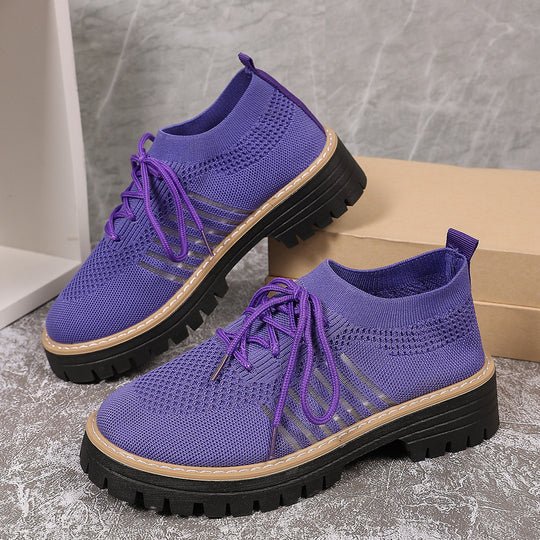 Damen Sportliche Sneakers mit atmungsaktivem Strickoberteil und rutschfester Sohle R&B
