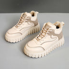 Damen warme High-Top Sneakers mit kuscheligem Innenfutter und innovativem Sohlenprofil R&B