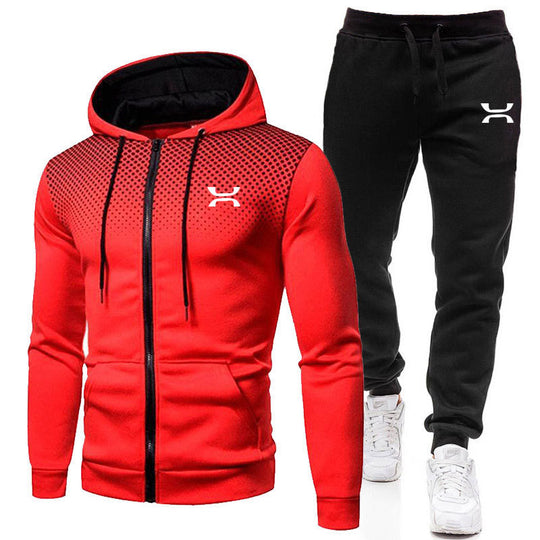 R&B Herren Sportanzug mit Reißverschluss-Hoodie und Jogginghose