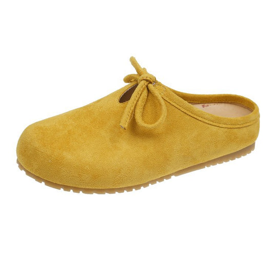 Damen hochwertige Slipper mit weichem Innensohle und dekorativem Schleifchen R&B