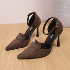 Damen Elegante High-Heel Sandalen mit verstellbarem Knöchelriemen R&B
