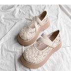 Damen modische Ballerinas mit floralem Design und dämpfender Sohle R&B