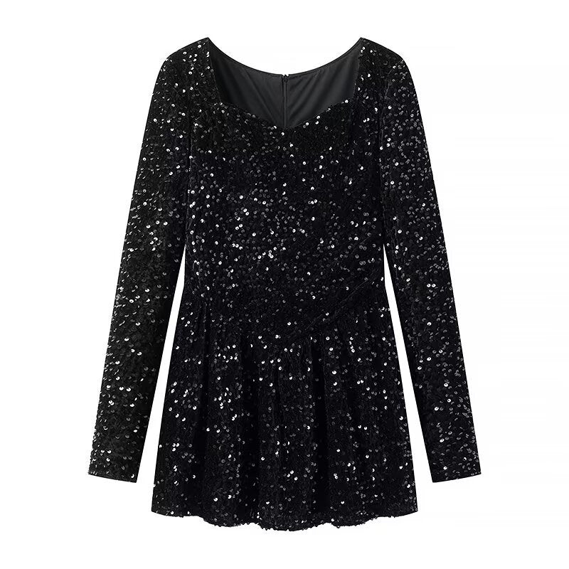 Damen Glitzerndes Abendkleid mit elegantem A-Linien-Schnitt R&B