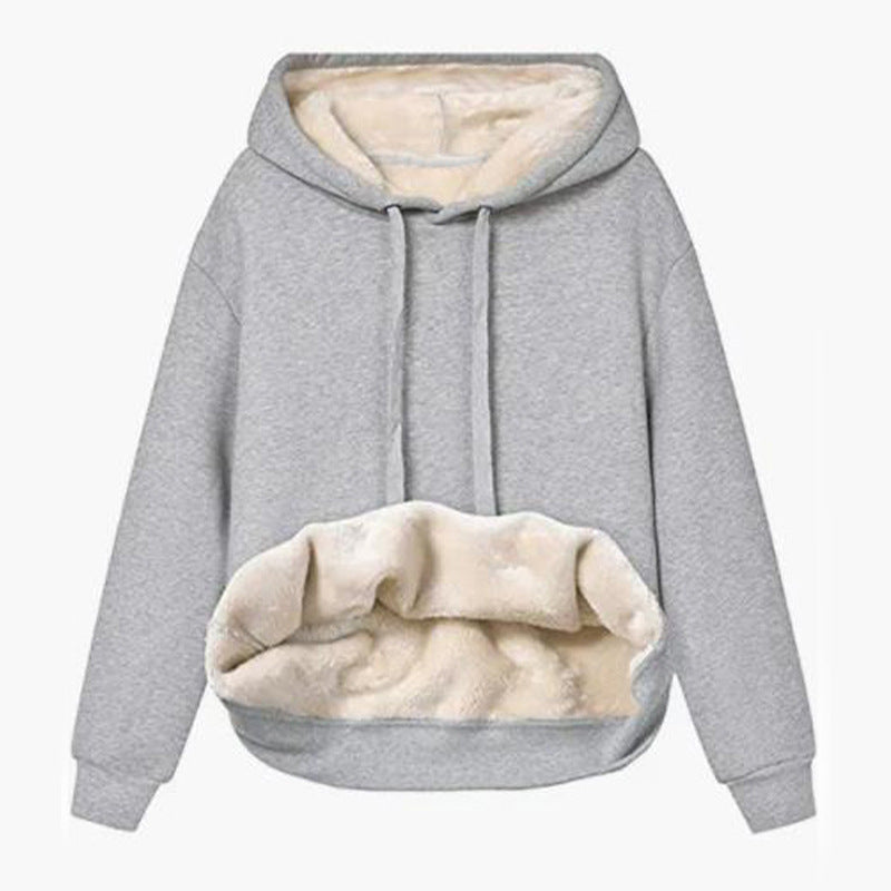 Damen Kuscheliger Kapuzenpullover mit Fleece-Futter R&B