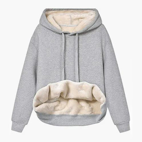Damen Kuscheliger Kapuzenpullover mit Fleece-Futter R&B