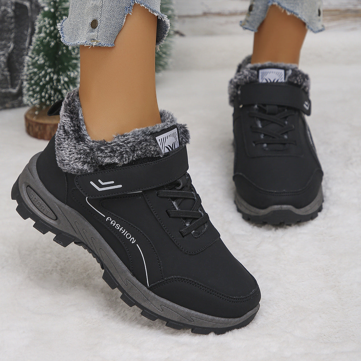 Damen Winterstiefel mit Warmfutter und rutschfester Sohle R&B