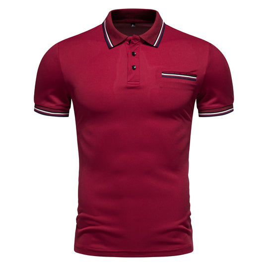 Herren Poloshirt mit kontrastierenden Akzenten und modernem Schnitt R&B