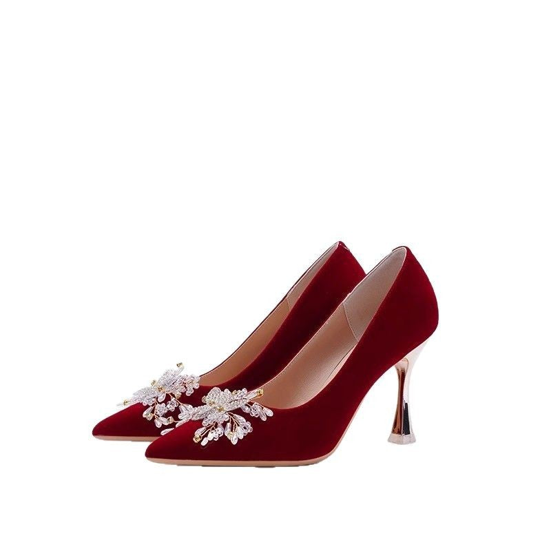 Damen Glamouröse Pumps mit funkelnden Applikationen und schickem Absatz R&B