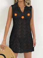 Damen luftige Häkel-Kleid R&B