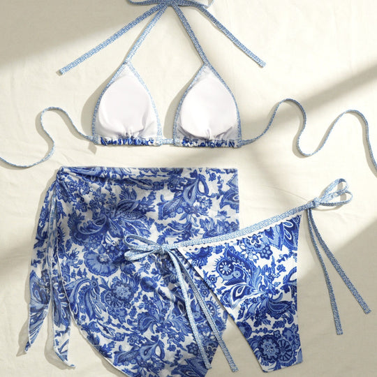 Damen Triangel-Bikini mit floralem Design R&B