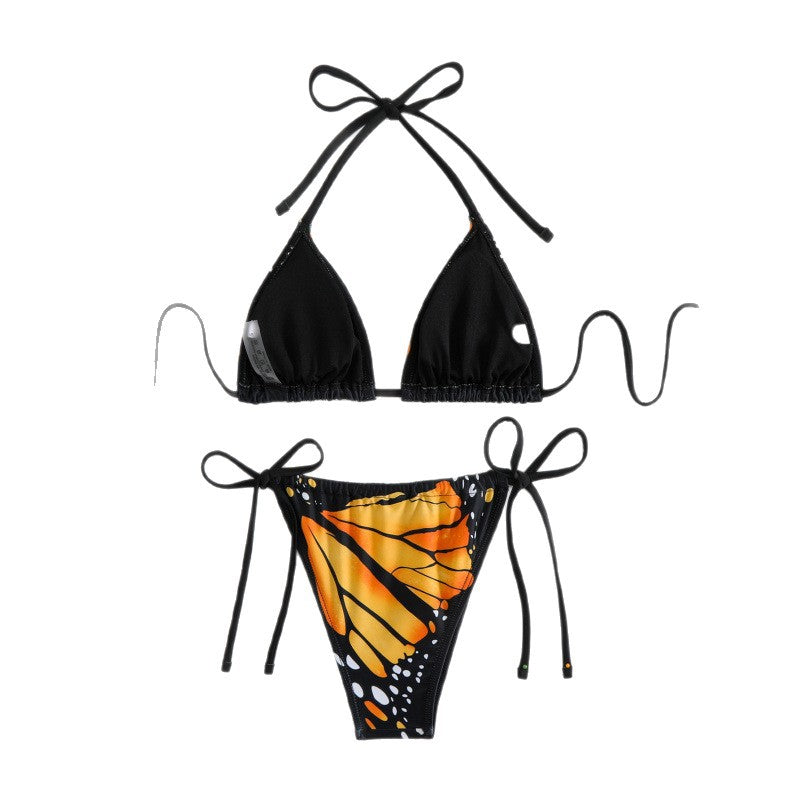 Damen Triangel-Bikini mit innovativem Schmetterlingsmuster R&B