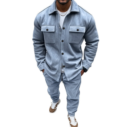Herren Freizeit-Longejacke mit praktischen Knopftaschen und elastischen Details R&B