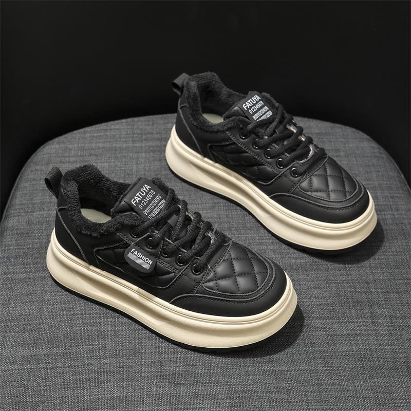 Damen Modische Sneakers mit wärmendem Fleecefutter und rutschfester Sohle R&B